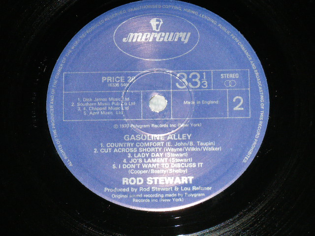 画像: ROD STEWART - GASOLINE ALLEY (Ex/MINT- TEAROFC,) / UK ENGLAND REISSUE Used LP