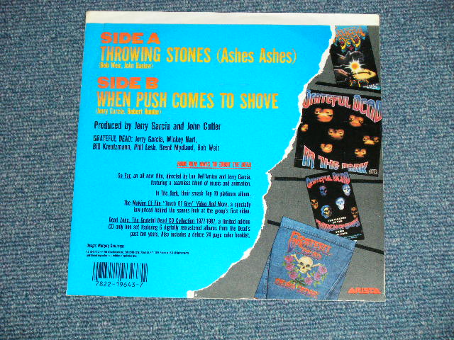 画像: GRATEFUL DEAD - THROWING STONES / WHEN PUSH TO SHOVE ( Ex+++/MINT-）/ 1987 US AMERICA ORIGINAL Used   7" 45 rpm Single with PICTURE SLEEVE 