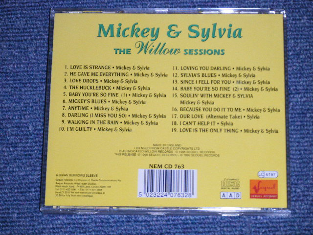 画像: MICKEY & SYLVIA - THE WILLOW SESSIONS  (NEW) / 1995 UK ENGLAND ORIGINAL "Brand New" CD