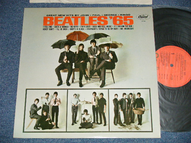 画像1: The BEATLES - BEATLES '65( Matrix # A)ST-1-2228 G-23   /B) ST-2-2228-G-19 MASTERED BY CAPITOL )  (Ex++/MINT-) / 1976 Version US AMERICA REISSUE "ORANGE Label "  Used LP 