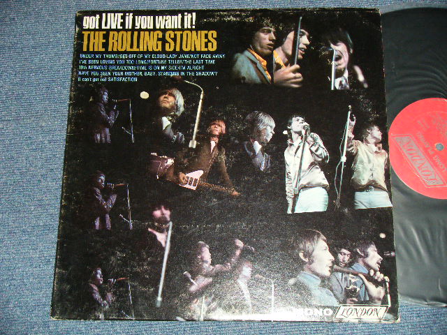 画像1: ROLLING STONES - GOT LIVE IF YOU WANT IT! ( Matrix #   A) ARL-7517-1F  ▵9823 ,B) ARL-7518-1D  ▵9823-x ) ( Ex+/Ex++ EDSP )  /  1966 US AMERICA  ORIGINAL "RED Label with Boxed LONDON" MONO Used LP