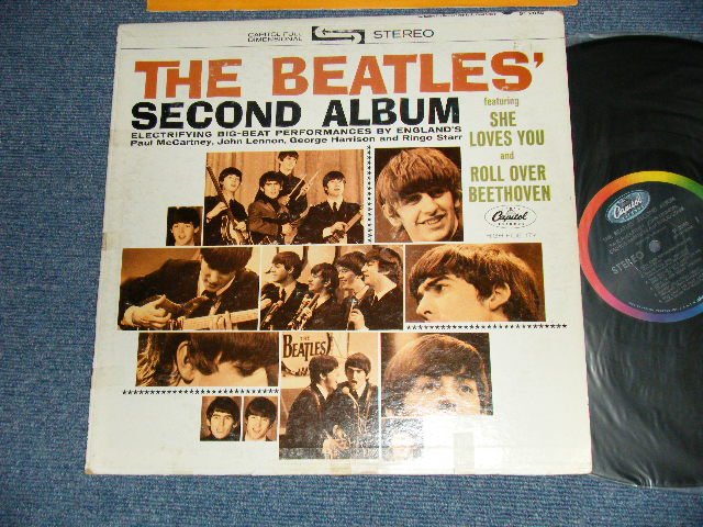 画像1: THE BEATLES - SECOND ALBUM (Matrix #   A)ST-1-2080-A3   B)ST-2-2080-B4#4  ) ( Ex+/Ex+++ Looks:Ex++ EDSP)  / 1964 US AMERICA ORIGINAL "BLACK with RAINBOW Label" STEREO Used LP 