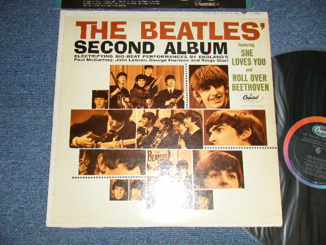 画像1: THE BEATLES - SECOND ALBUM (Matrix #  A) T-1-2080-J1G    TYPING Style  B) T-2-2080-G1G   TYPING Style ) ( Ex++/Ex++)  / 1964 US AMERICA ORIGINAL "BLACK with RAINBOW Label" MONO Used LP 