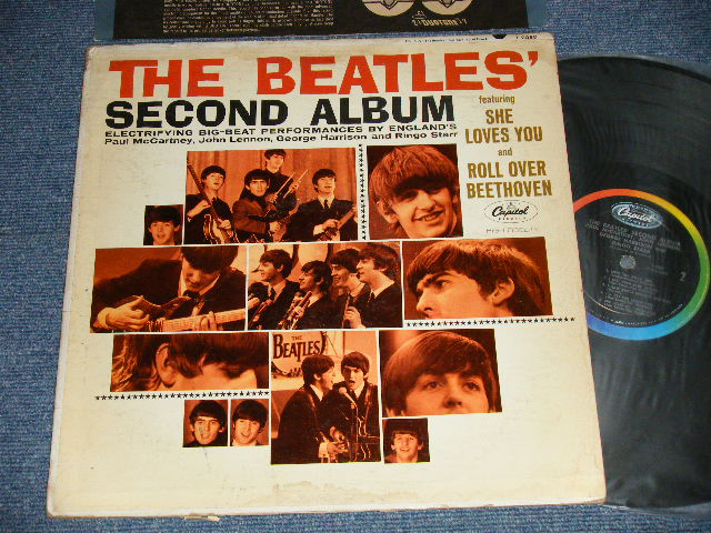 画像1: THE BEATLES - SECOND ALBUM (Matrix #  A) T-1-2080-G10    HAND WRITING  Style  B) T-2-2080-G8   HAND WRITING  Style ) (EX+/Ex++ EDSP)  / 1964 US AMERICA ORIGINAL "BLACK with RAINBOW Label" MONO Used LP 