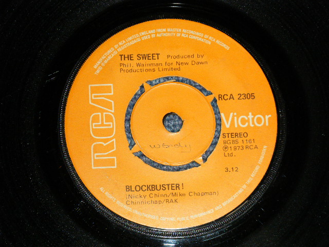 画像1: SWEET - A) BLOCKBUSTER  B) NEED A LOT OF LOVIN' (VG++ Looks:Ex/VG++ Looks:Ex) / 1973 UK ENGLAND ORIGINAL Used 7" Single 