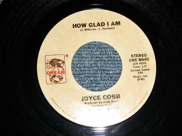 画像1: JOYCE COBB - A) HOW GLAD I AM   B) THAT'S WHAT LOVE WILL DO(MINT-/MINT-)/ 1980 US AMERICA ORIGINAL Used 7"Single  