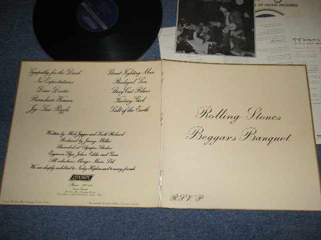 画像1: ROLLING STONES -  BEGGARS BANQUET (Matrix#A)XZAL-8476-1K   B)XZAL-8477-1K ) (MINT-/MINT) / 1968 UK ENGLAND "With FLEXI DISC" "US EXPORT Version for Japanese Market" "Boxed LONDON ffrr Label" STEREO  Used LP