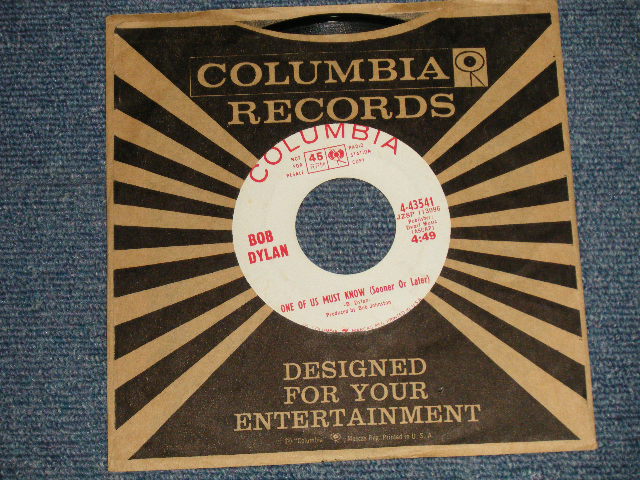 画像1: BOB DYLAN - A)One Of Us Must Know (Sooner Or Later)  B)Queen Jane Approximately (VG++ Looks:Ex/VG++ Looks:Ex) / 1966 US AMERICA ORIGINAL "WHITE LABEL PROMO" Used 7"SINGLE