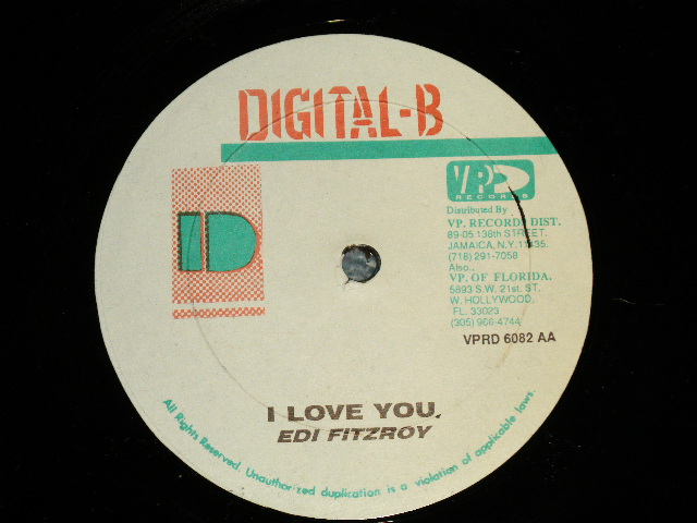 画像1: Sanchez / Edi Fitzroy - A)I Care For You   B)I Love You(Ex++/Ex+++) / US AMERICA ORIGINAL Used 12"