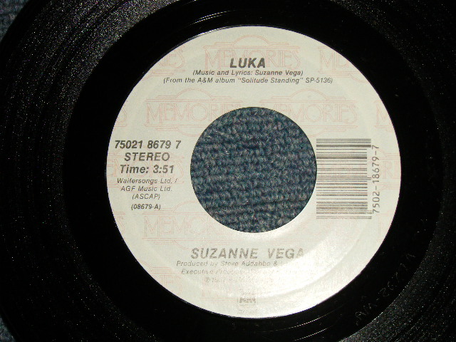 画像1: SUZANNE VEGA - A)Luka   B)Left Of Center(MINT-/MINT- Visual Grade) / 1987 US AMERICA ORIGINAL Used 7" Single