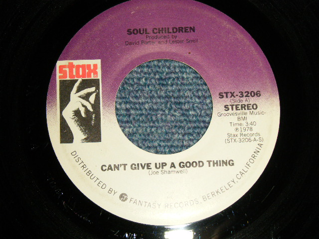 画像1: SOUL CHILDREN - A)Can't Give Up A Good Thing   B)Signed, Sealed And Delivered (Ex++?Ex++) / 1978 US AMERICA ORIGINAL Used 7" Single