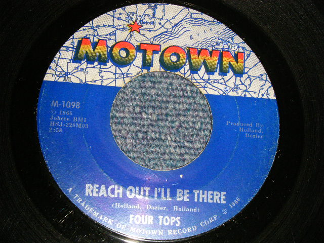 画像1: FOUR TOPS - A)Reach Out I'll Be There   B)Until You Love Someone (Ex-/Ex-) / 1966 US AMERICA ORIGINAL Used 7" SINGLE 