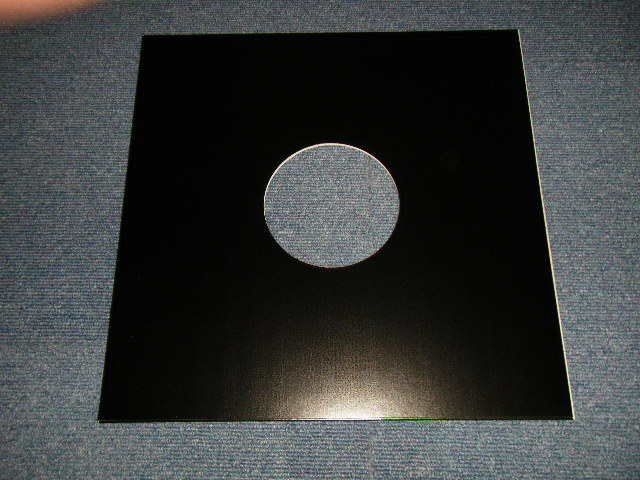 画像1: LP用　コート紙丸穴ジャケ　黒色 BLACK    LP/12" HARD SLEEVE With CENTER HOLE 