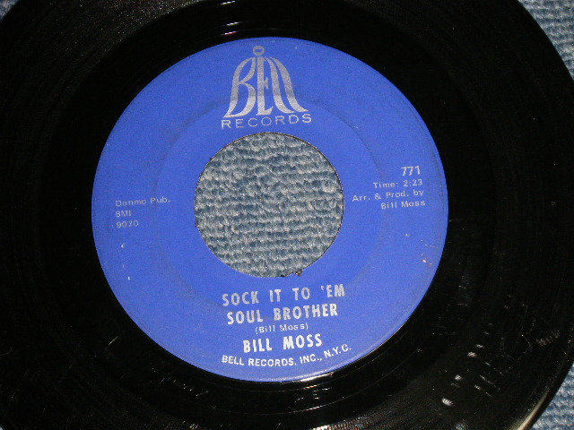 画像1: BILL MOSS - A)SOCK IT TO 'EM   B)SOCK IT TO 'EM (INST) (E++/Ex) / 1969 US AMERICA ORIGINAL Used 7" SINGLE 