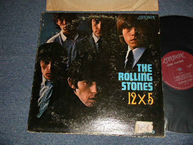 画像1: THE ROLLING STONES - 12 x 5 (Matrix #A)MR  ARL-6493-1E △7163 B)MR  ARL-6494-1F △7163-X)  "MONARCH Press in CA" (VG++/Ex+ STOFC) / 1964 US AMERICA ORIGINAL "MAROON with Unboxed LONDON on TOP Label" MONO Used LP  