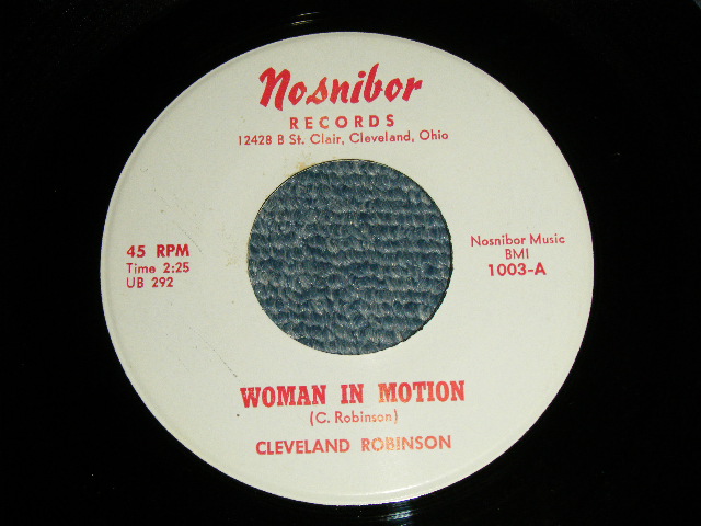 画像1: Cleveland Robinson  A)Woman In Motion  B)My Place In The World (MINT-/MINT-)  / 1964 US AMERICA ORIGINAL Used 7" Single