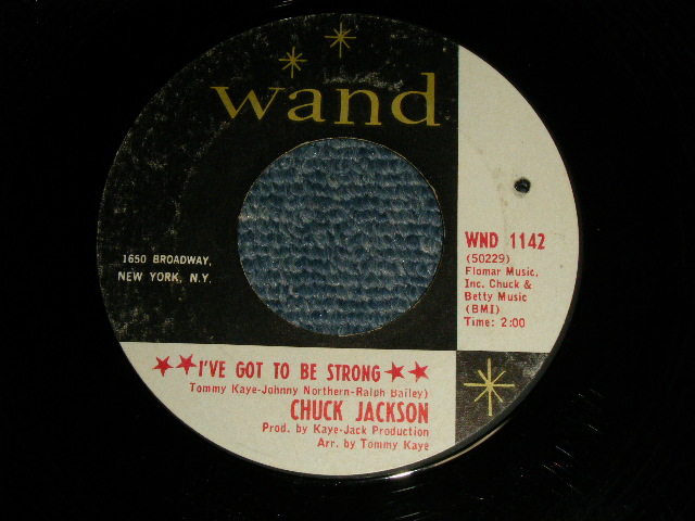 画像1: Chuck Jackson - A)I've Got To Be Strong   B)Where Did She Stay (Ex++/Ex++ BB)  / 1966 US AMERICA ORIGINAL Used 7" Single