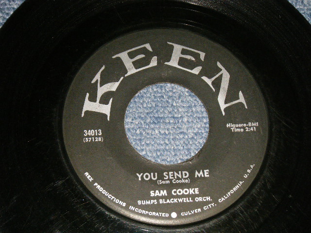 画像1: SAM COOKE - A) YOU SEND ME   B)SUMMERTIME (VG++/VG++) / 1957 US AMERICA ORIGINAL Used 7" 45rpm SINGLE  