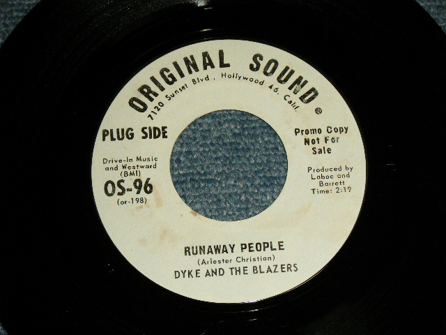 画像1: Dyke And The Blazers - A) Runaway People   B) I'm So All Alone (Ex/Ex) / 1970 US AMERICA ORIGINAL "WHITE LABEL PROMO"  Used 7" 45 rpm Single  