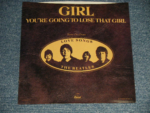 画像1: The BEATLES - GIRL (NEW) / / 1977 US AMERICA ORIGINAL "PROMO ONLY" 7" Single PICTURE  SLEEVE only