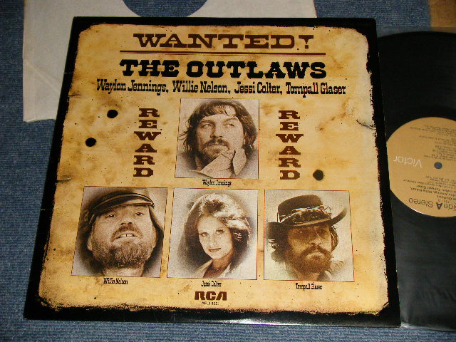 画像1: WAYLON JENNINGS, WILLIE NELSON,  JESSI COLTER, TOMPALL GLASER - WANTED THE OUTLAWS (Ex+++/MINT-) /  1976 US AMERICA ORIGINAL Used LP 