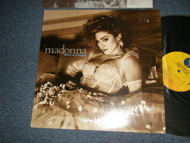 画像1: MADONNA - LIKE A VIRGIN (With CUSTOM SLEEVE) (Matrix #A)1-25157-A-RE1-SH5 [Allied 'ɑ' logo] B-19526-Re1-SH5 SLm △7082 1-1 MASTERDISK B)1-25157-A-RE1-SH4 [Allied 'ɑ' logo] B-19526-Re1-SH 4 SLM △ 7082 1̶-̶1̶ SP0-1SM1-1 MASTERDISK 1) "ALLIED  Press in L.A. in CA" (MINT/MINT) / 1984 US AMERICA ORIGINAL Used  LP