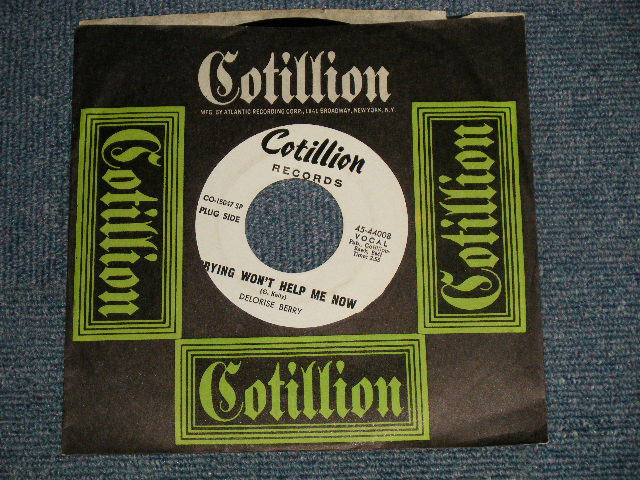 画像1: DELORISEBERRY - A)CRYING WON'T HELD ME NOW   B)NO OTHER GIRL(Ex+++/Ex+++) / 1968 US AMERICA ORIGINAL "WHITE LABEL PROMO"  Used 7" Single  