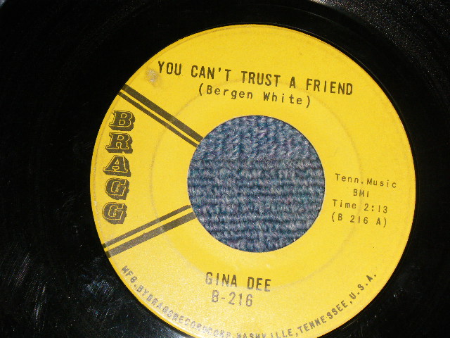 画像1: GINA DEE - A)YOU CAN'T TRUST A FRIEND   B) SOME KIND OF FOOL (Ex+++/Ex+++) / 1965 US AMERICA ORIGINAL Used 7" Single  