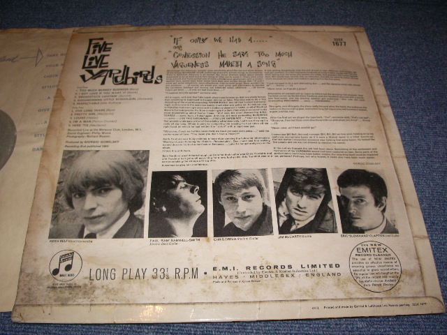 YARDBIRDS,THE - FIVE LIVE YARDBIRDS/ 1964 UK ORIGINAL 