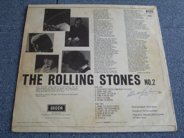 画像: ROLLING STONES - NO.2 ( MATRIX NUMBER A) XZAL-6619-2A/ B) XZAL-6620-1A ) ( Ex+/Ex+ Looks:Ex-) /  1964 UK ENGLAND ORIGINAL "Maroon with Unboxed DECCA label" MONO Used LP