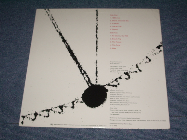 画像: TELEVISION - TELEVISION ( PRPOMO ONLY LP )/ 1992 US ORIGINAL LP 