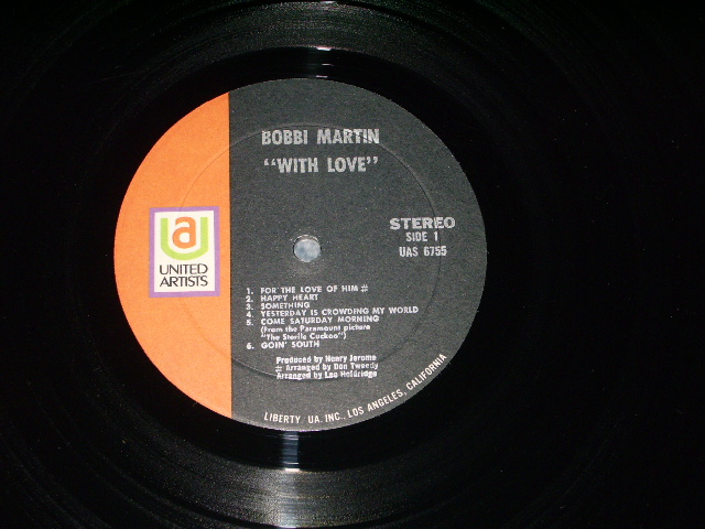 画像: BOBBI MARTIN - WITH LOVE   / 1970 US Original PROMO   LP 