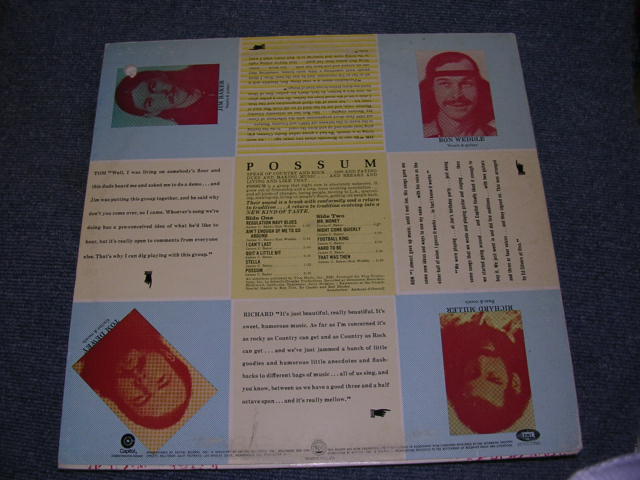 画像: POSSUM ( With RY COODER ) -  POSSUM  /  1970s US ORIGINAL LP