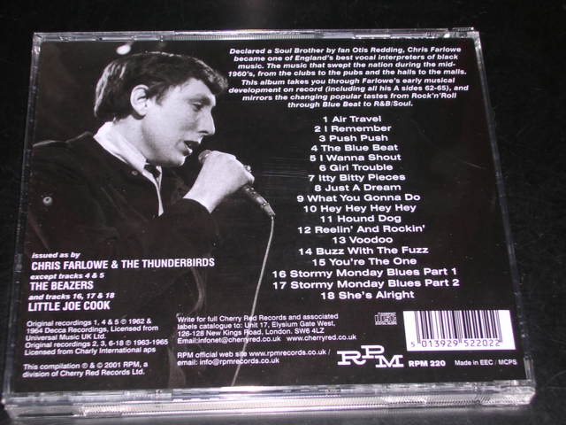 画像: CHRIS FARLOWE & THE THUNDERBIRDS  - DIG THE  BUZZ  FIRST RECORDINGS '62-'65   / 2001 UK NEW  CD