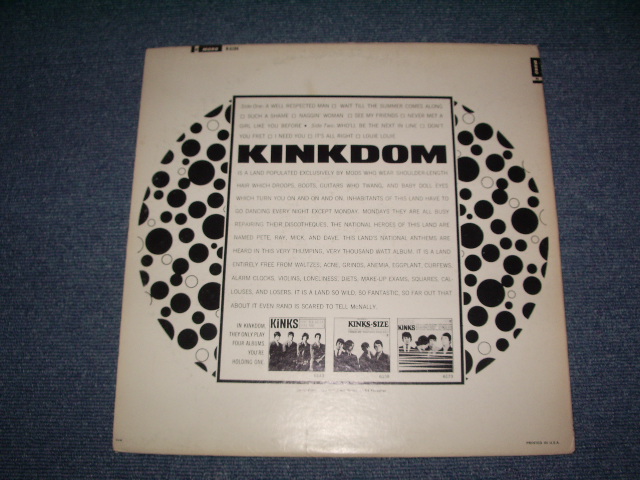 画像: THE KINKS - KINKDOM / 1965 US ORIGINAL WHITE LABEL PROMO MONO LP 