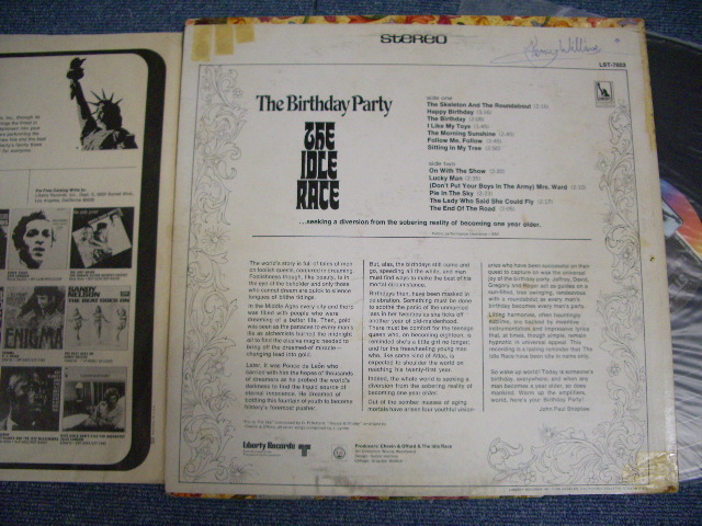 画像: IDLE RACE(JEFF LYNNE) - THE BIRTHDAY PARTY (Ex/VG+++ Looks:Ex ESP, WOBC) / 1969 US AMERICA ORIGINAL Used LP 