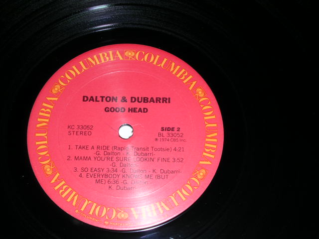 画像: DALTON & DUBARRI - GOOD HEAD  / 1974  US ORIGINAL PROMO LP 