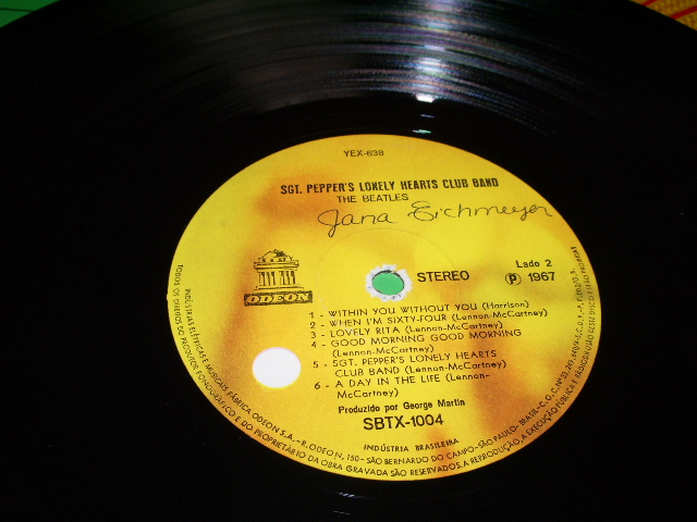 画像: BEATLES - SGT.PEPPERS ... / BRAZIL STEREO LP