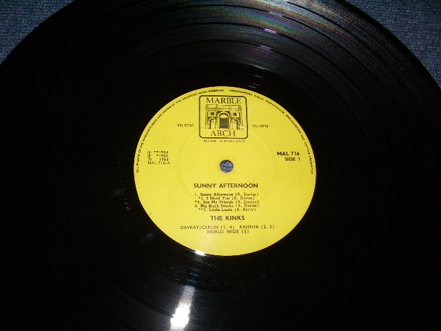 画像: THE KINKS - SUNNY AFTERNOON / 1967 UK ORIGINAL LP 