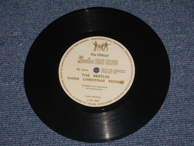 画像: THE BEATLES - THIRD CHRISTMAS RECORD  / 1965 UK ORIGINAL FAN CLUB RELEASED 7"45s Single 