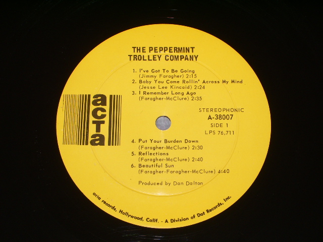 画像: THE PEPPERMINT TROLLEY COMPANY - THE PEPPERMINT TROLLEY COMPANY   / 1968 US ORIGINAL LP 