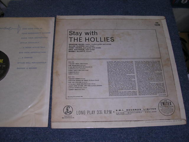 画像: THE HOLLIES - STAY WITH THE HOLLIES ( Matrix Number 1N/1N : Ex+,Ex/VG+++ )    / 1964 UK ORIGINAL "YELLOW PARLOPHONE" MONO  LP 