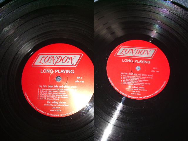 画像: ROLLING STONES - BIG HITS ( HIGH TIDE AND GREEN GRASS )  ( MATRIX # A) ARL-7167-(X111)  B) ARL-7168-(X111) ) ( Ex+/Ex+++ : BB ) / 1966 US AMERICA ORIGINAL "RED LABEL with Boxed LONDON Label" MONO Used LP