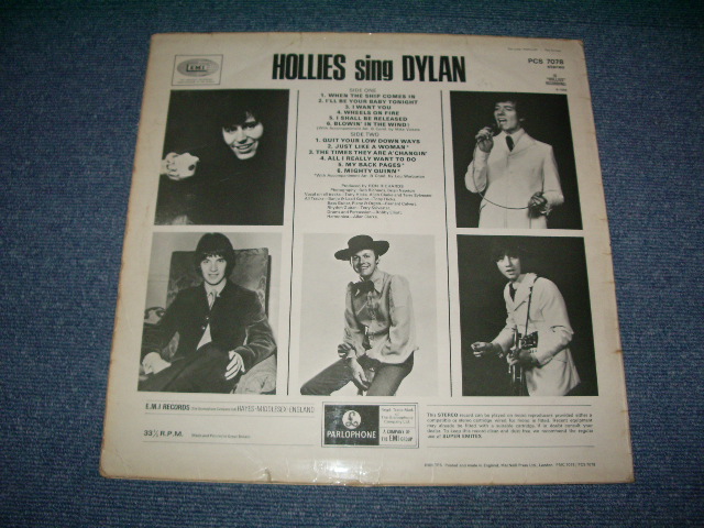 画像: THE HOLLIES - HOLLIES SING DYLAN ( Ex++ class )  / 1969 UK ORIGINAL "YELLOW PARLOPHONE" STEREO  LP 