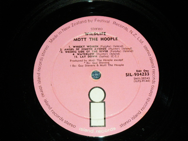 画像: MOTT THE HOOPLE  - WILDLIFE / 1971 NEW ZEALAND ORIGINAL "PINK LABEL" Used LP 