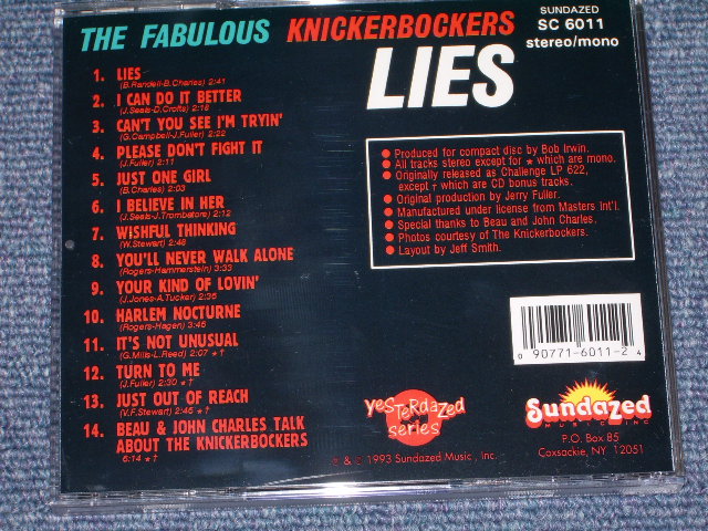 画像: KNICKERBOCKERS - THE FABULOUS  KNICKERBOCKERS / 1993  US Brand New SEALED CD OUT-OF-PRINT now