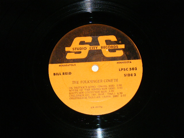 画像: BILL REID - THE FOLK SINGER COMETH /1960's US ORIGINAL LP 