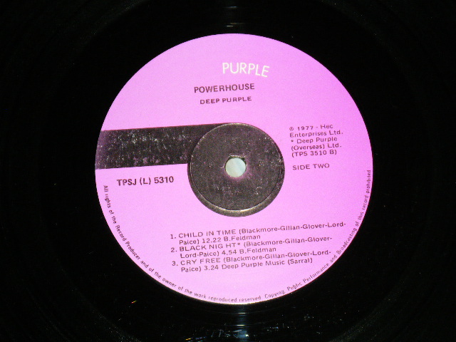 画像: DEEP PURPLE - POWERHOUSE / SOUTH AFRICA ORIGINAL LP 