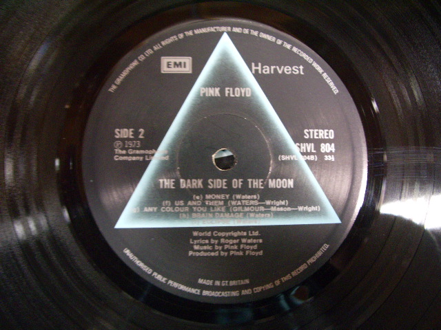 画像: PINK FLOYD - THE DARK SIDE OF THE MOON ( MATRIX NUMBER : A-3/B-2 : 2x STICKER & 2 x POSTER : Ex+/Ex++ )  / 1973 UK ORIGINAL  2nd Press Label Used LP 