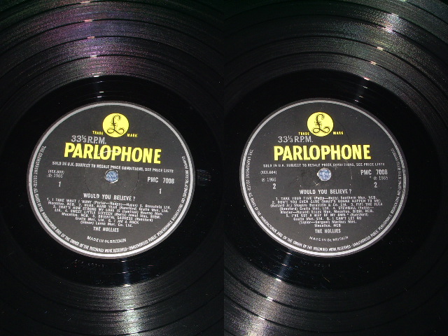 画像: THE HOLLIES - WOULD YOU BELIEVE ( Ex++)  / 1966 UK ORIGINAL "YELLOW PARLOPHONE" MONO  LP 